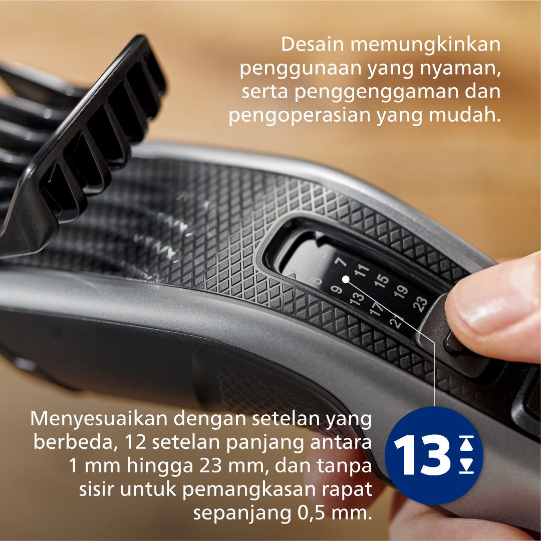 Philips Hairclipper Series 3000 Hitam HC3520/15 Pencukur Rambut Free Toiletries Pouch Random Colour - 4