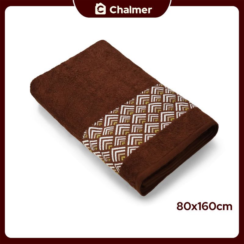 Handuk Besar Jumbo 80 x 160 cm Handuk Mandi Dewasa Motif Bukit - Cokelat - 1