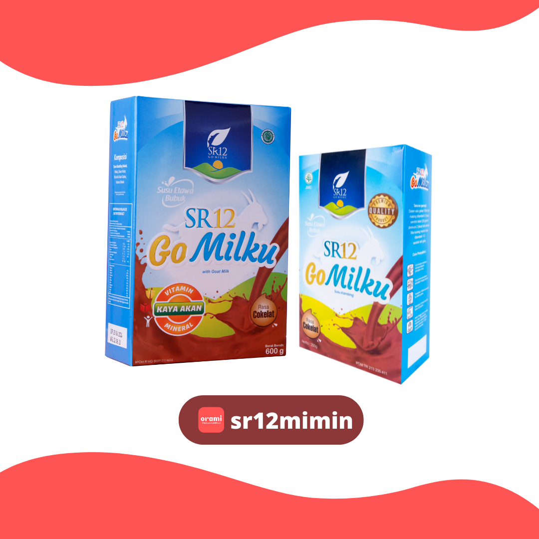 SR12 GO MILKU COKLAT 200gr SUSU KAMBING ETAWA RASA COKLAT - 1