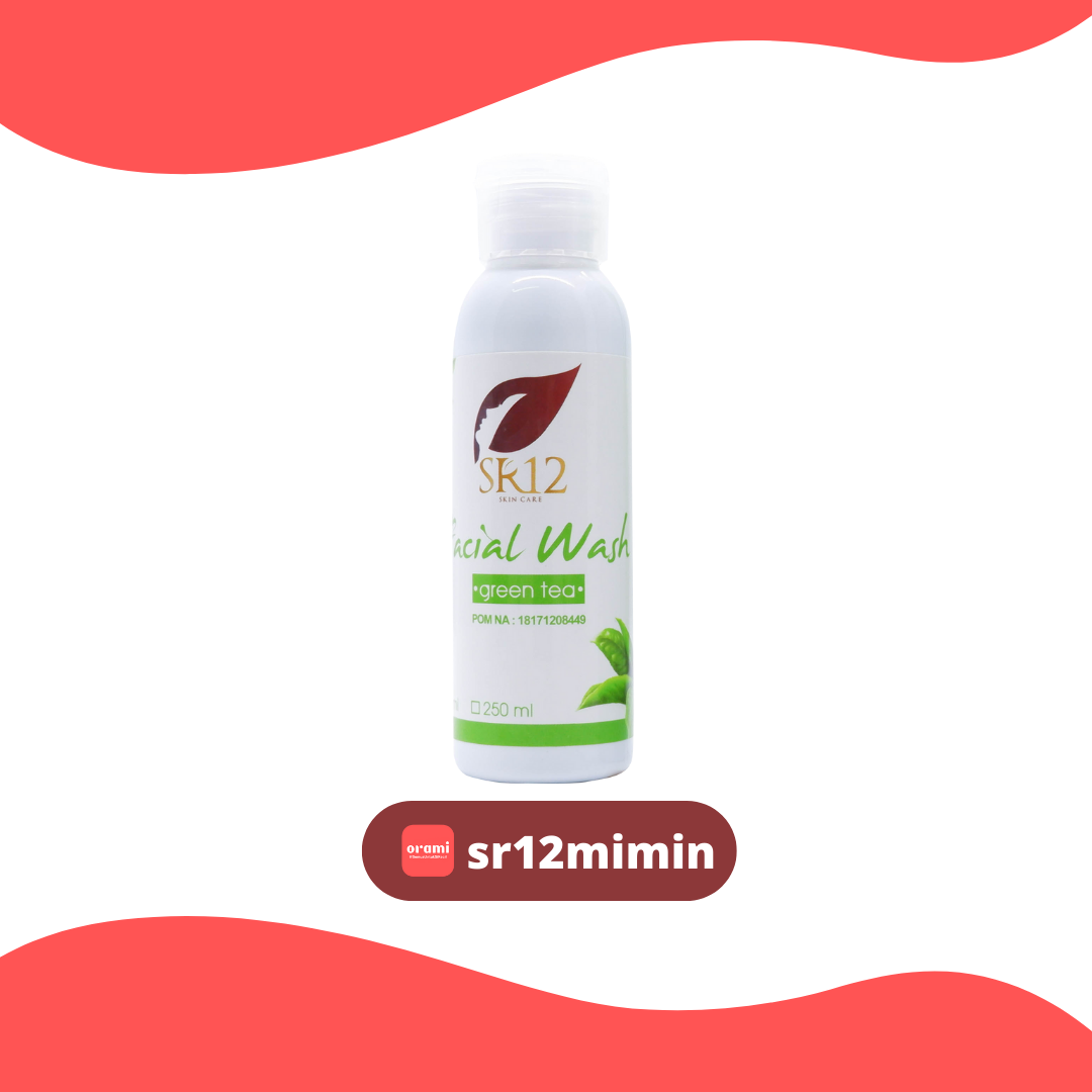 SR12 FACIAL WASH GREEN TEA 100 ML SABUN WAJAH MENGURANGI JERAWAT - 1