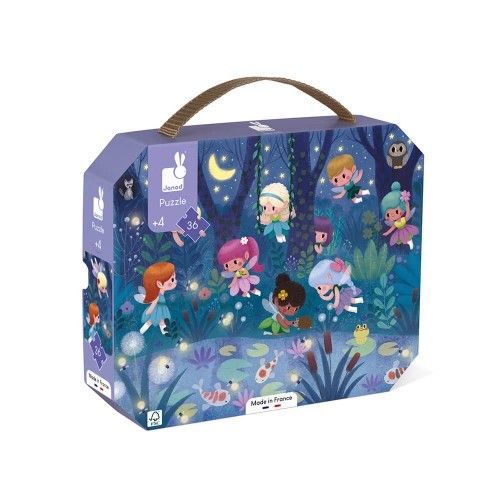 Mainan Puzzle - Janod Puzzle Fairies And Waterlilies - 36Pcs - 1
