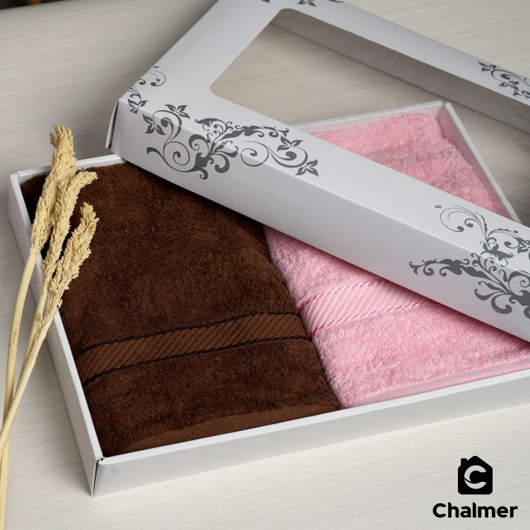 (BOX ONLY) Chalmer Box Handuk Hampers Custom Warna Couple Gift Box Hadiah - Regular White Box - 1