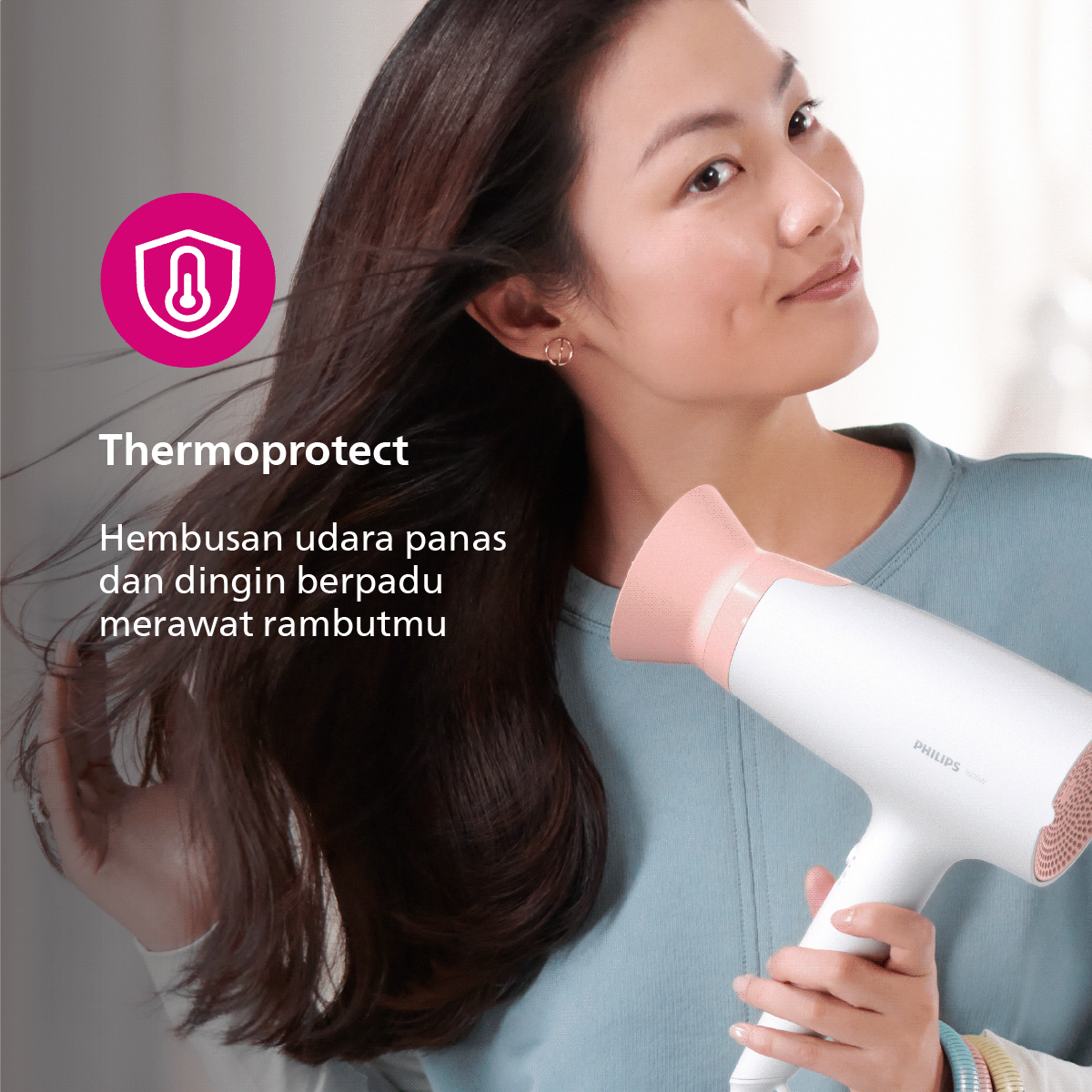 Philips Hair Dryer 3000 Series BHD300/10 Pengering Rambut - 4