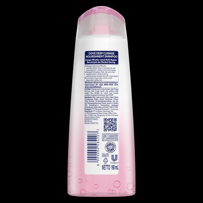 Dove Micellar Shampoo Deep Cleanse Nourishment 190ml - 2