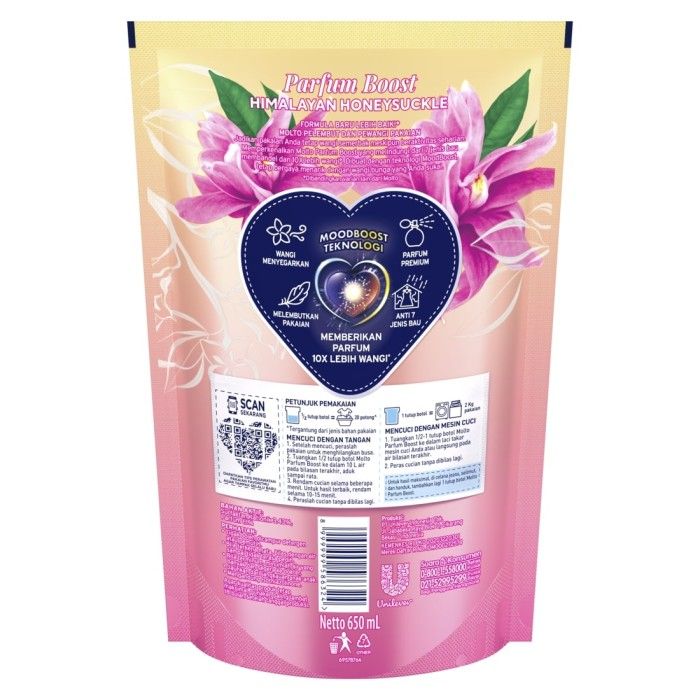 Molto Pelembut dan Pewangi Parfum Boost Himalayan Honeysuckle 650mL - 2
