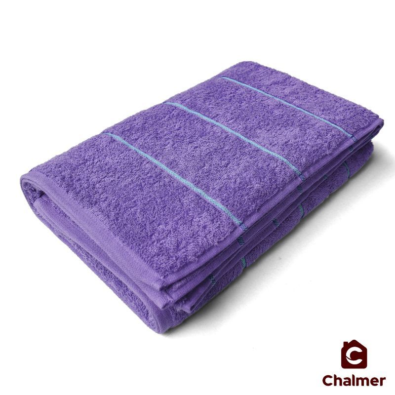 Handuk Mandi Dewasa Chalmer 70x135 cm Handuk Motif Stripe - Lilac - 1