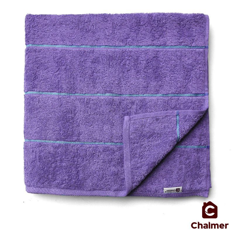 Handuk Mandi Dewasa Chalmer 70x135 cm Handuk Motif Stripe - Lilac - 2