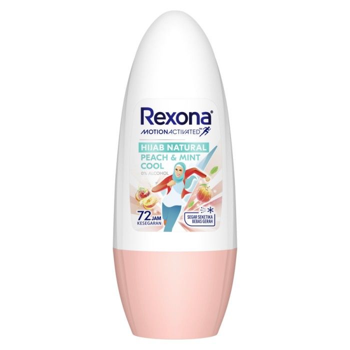 Rexona Women Antiperspirant Deo Hijab Peach & Mint Cool Roll On 45ml​ - 2