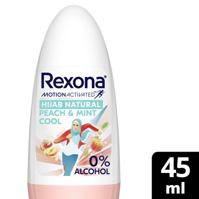 Rexona Women Antiperspirant Deo Hijab Peach & Mint Cool Roll On 45ml​ - 1