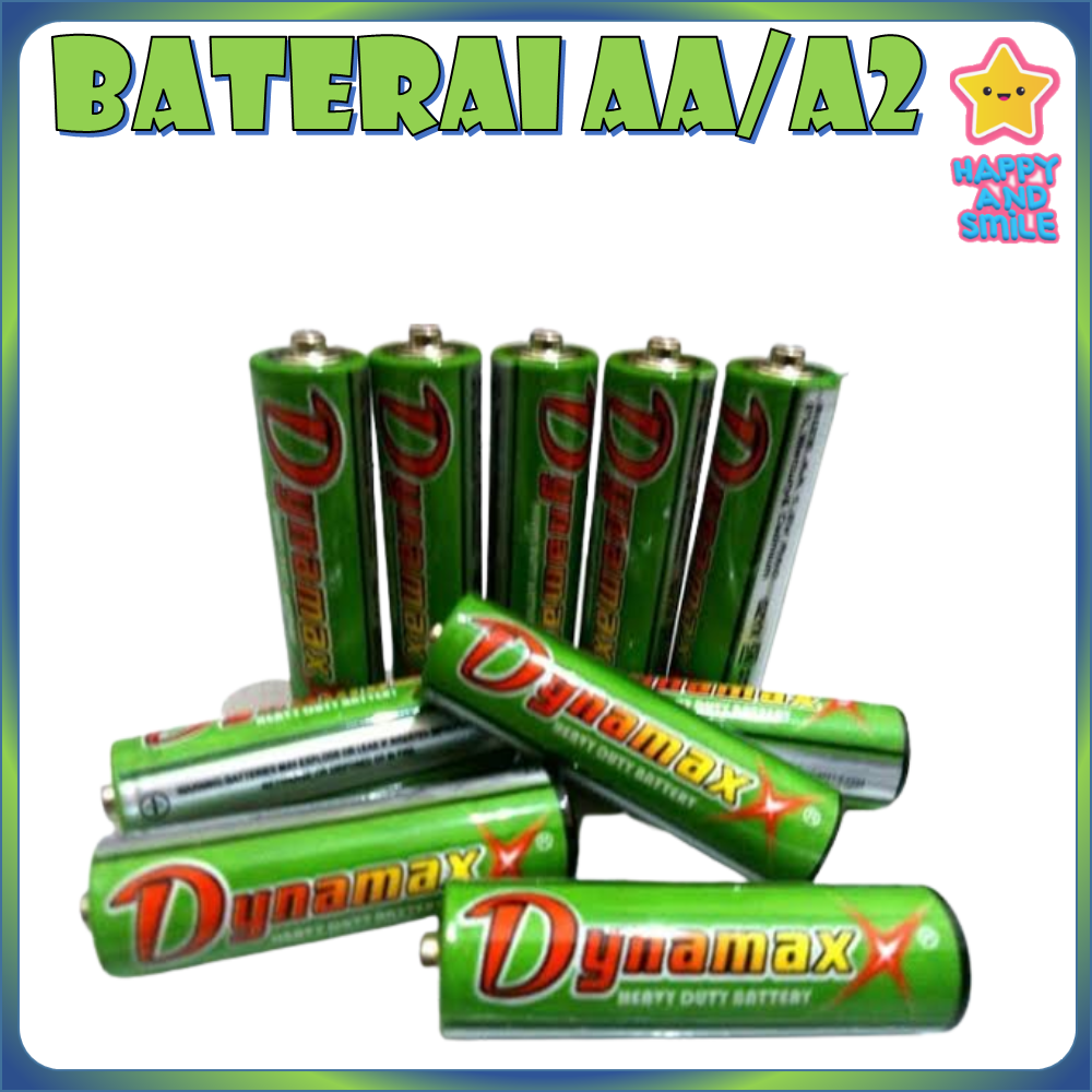 1.5V (4 Pcs) Baterai Batery Batre AA A2 Heavy Duty Elektronik Mainan Jam Dinding Dynamax - 2