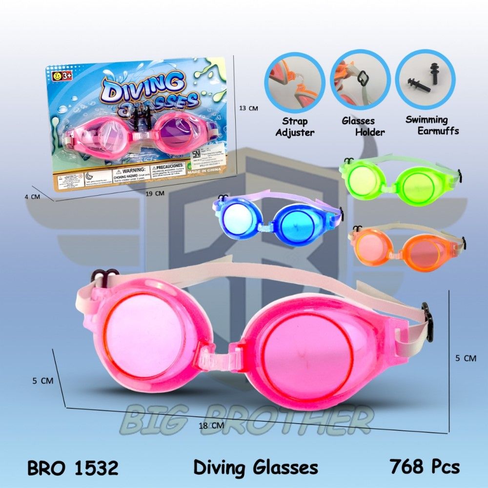 Biru Kacamata Renang Anak Anti Kabut Menyelam Diving Glasses Snorkling Snorkeling BIGBROTHER BRO1532 - 3