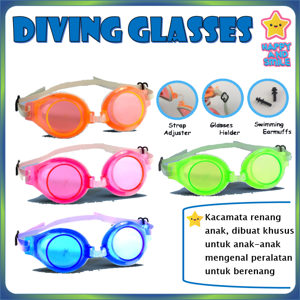 Orange Kacamata Renang Anak Anti Kabut Menyelam Diving Glasses Snorkling Snorkeling BRO1532 - 2