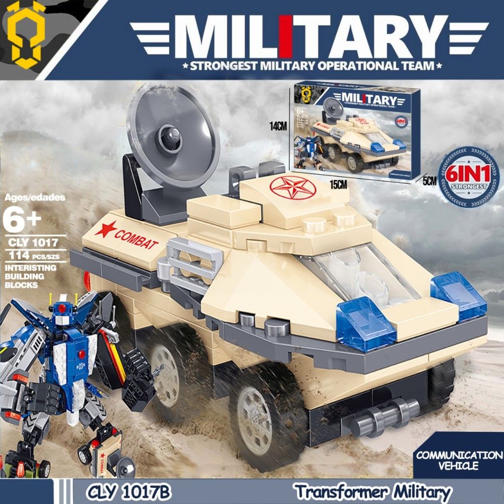 Transformer Mobil Robot Blok BLock Balok Bricks Tumpuk Building Set Mainan Anak Hobi CLY1017B - 1