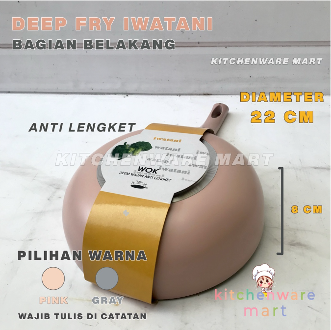 Deep Fry Keramik Iwatani Hero Wok iwatani- Panci Wajan Penggorengan Keramik coating Ceramic - 2