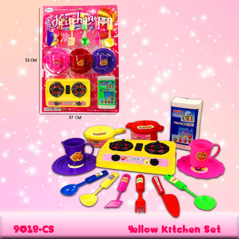 Barbie Alat Dapur Memasak Peralatan Masak Masakan Kitchen Kulkas Makanan Pretend Play Sets 9018CS - 1