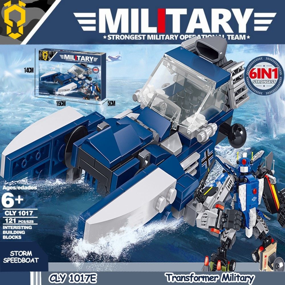Transformer Mobil Robot Blok BLock Balok Bricks Tumpuk Building Set Mainan Anak Hobi CLY1017E - 1