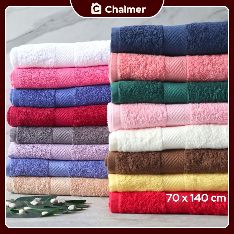 Handuk Mandi Chalmer 70x140 cm Ukuran Besar Handuk Dewasa - Hijau Tosca - 2