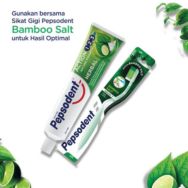 Pepsodent Action 123 Herbal 120G 1 Karton - 2
