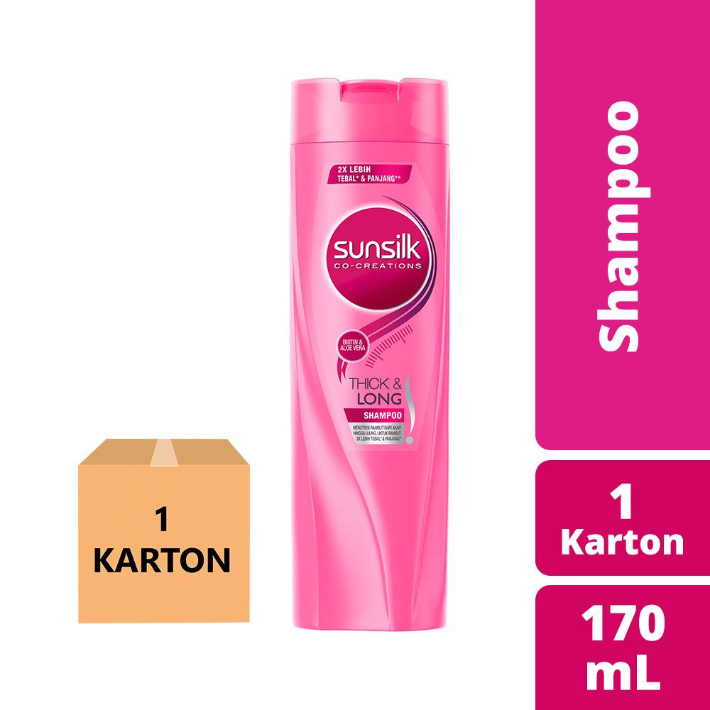 Sunsilk Shampoo Thick & Long 170Ml 1 Karton - 1