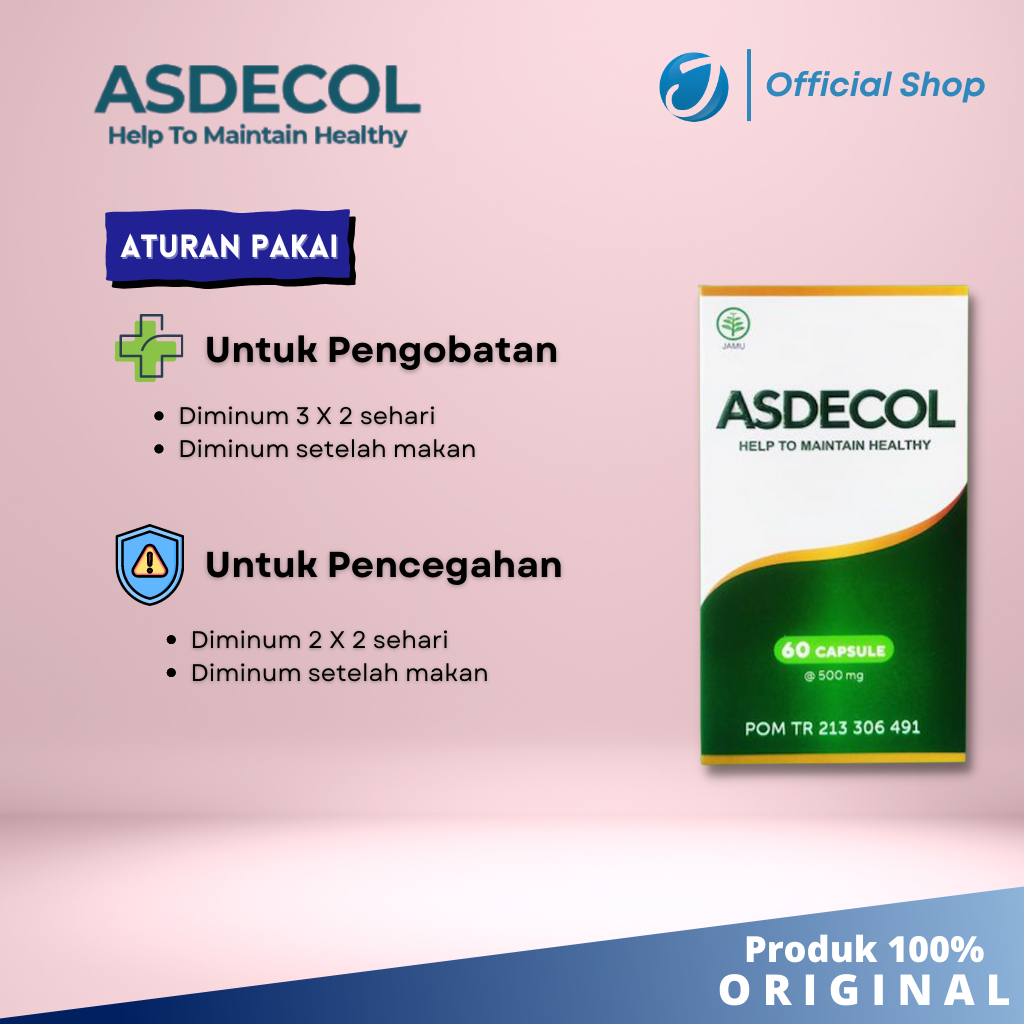 Obat Asam Urat dan Kolesterol ASDECOL ( 1 Box - Isi 60 Kapsul) - 3