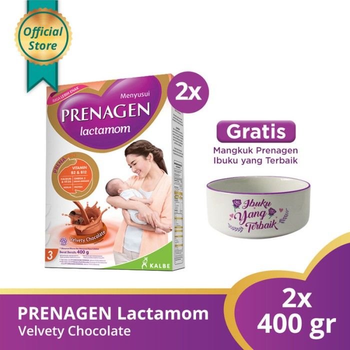 Buy 2 PRENAGEN lactamom Velvety Chocolate 400gr Free Mangkok Prenagen - 1