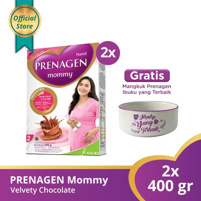 Buy 2 PRENAGEN mommy Velvety Chocolate 400gr Free Mangkok Prenagen - 1