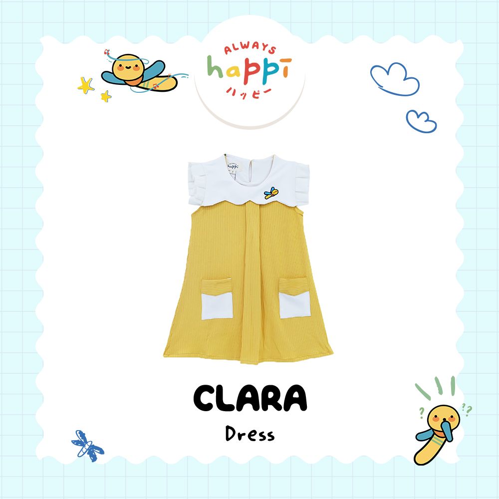 Always Happi Clara Dress Mustard KIDS - AH09 3 Tahun - 1