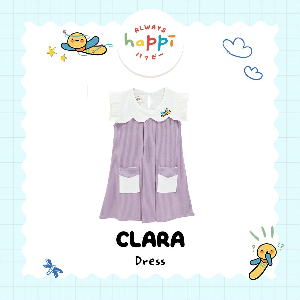 Always Happi Clara Dress Mouve BABY - AH07 9-12 Bulan - 1