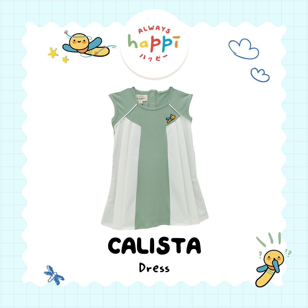 Always Happi Calista Dress Sea Green KIDS - AH08 4 Tahun - 1