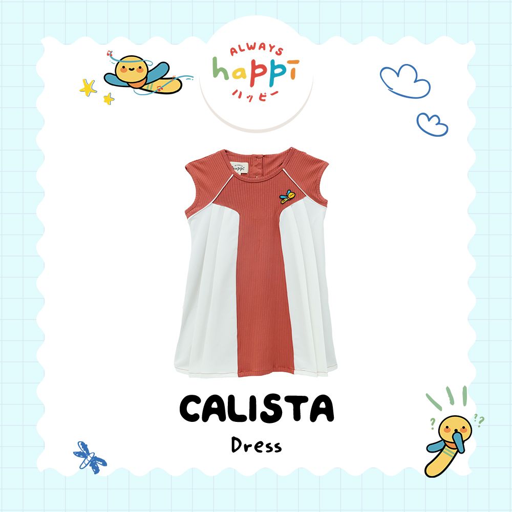 Always Happi Calista Dress Brick KIDS - AH08 4 Tahun - 1