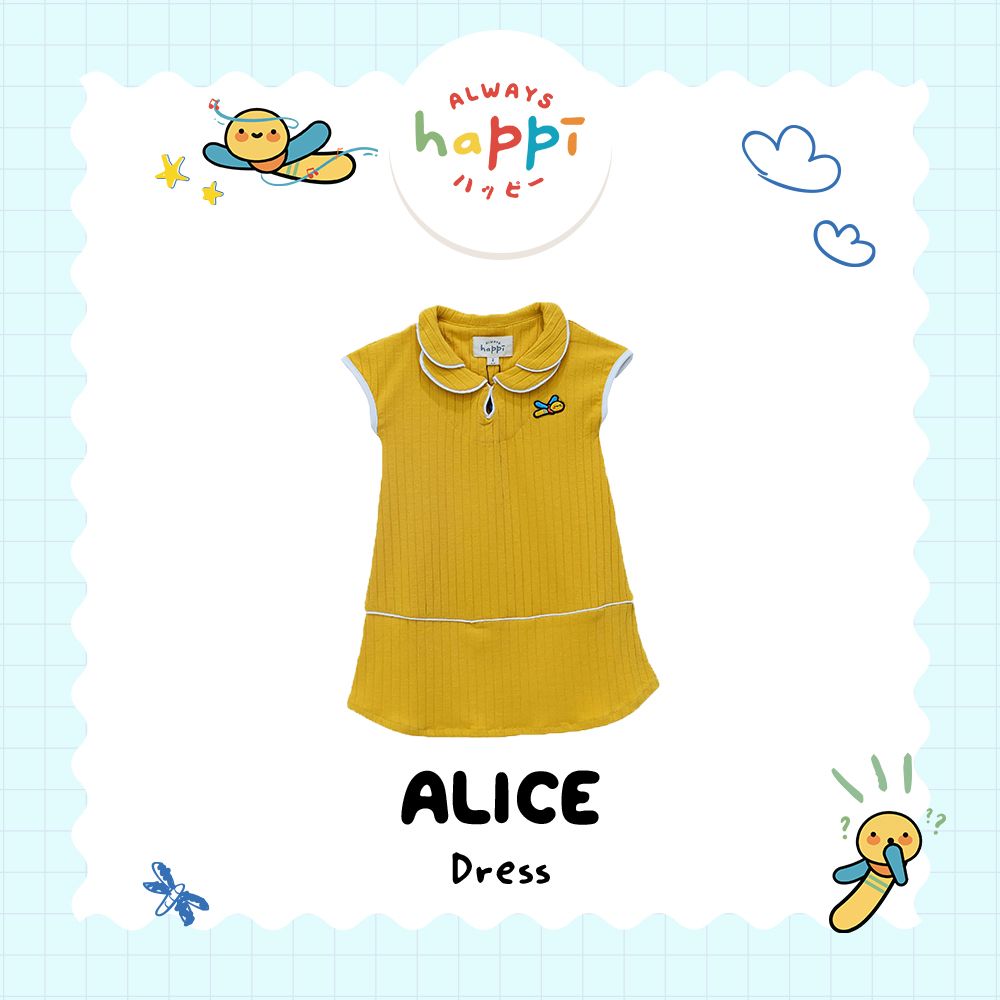 Always Happi Alice Dress Mustard KIDS - AH12 - 4 - 1