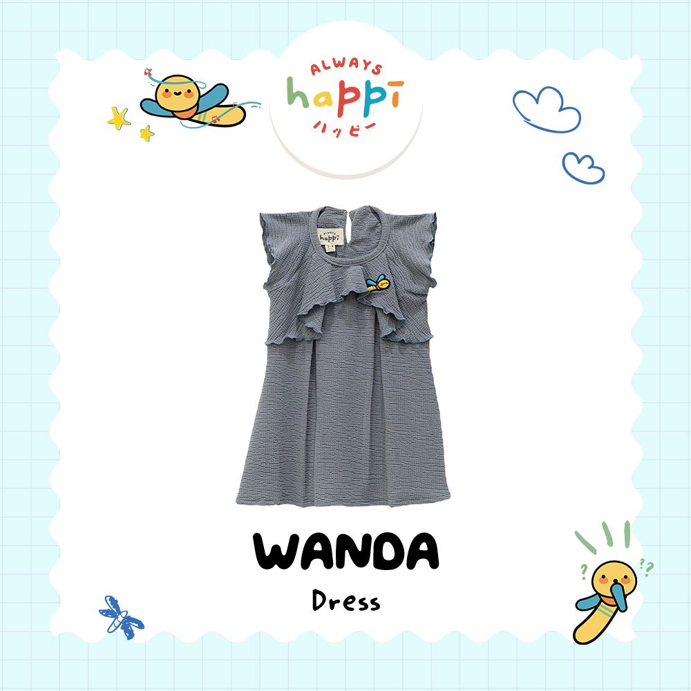 Always Happi Wanda Dress Grey BABY - AH14 - 6-9 months - 1