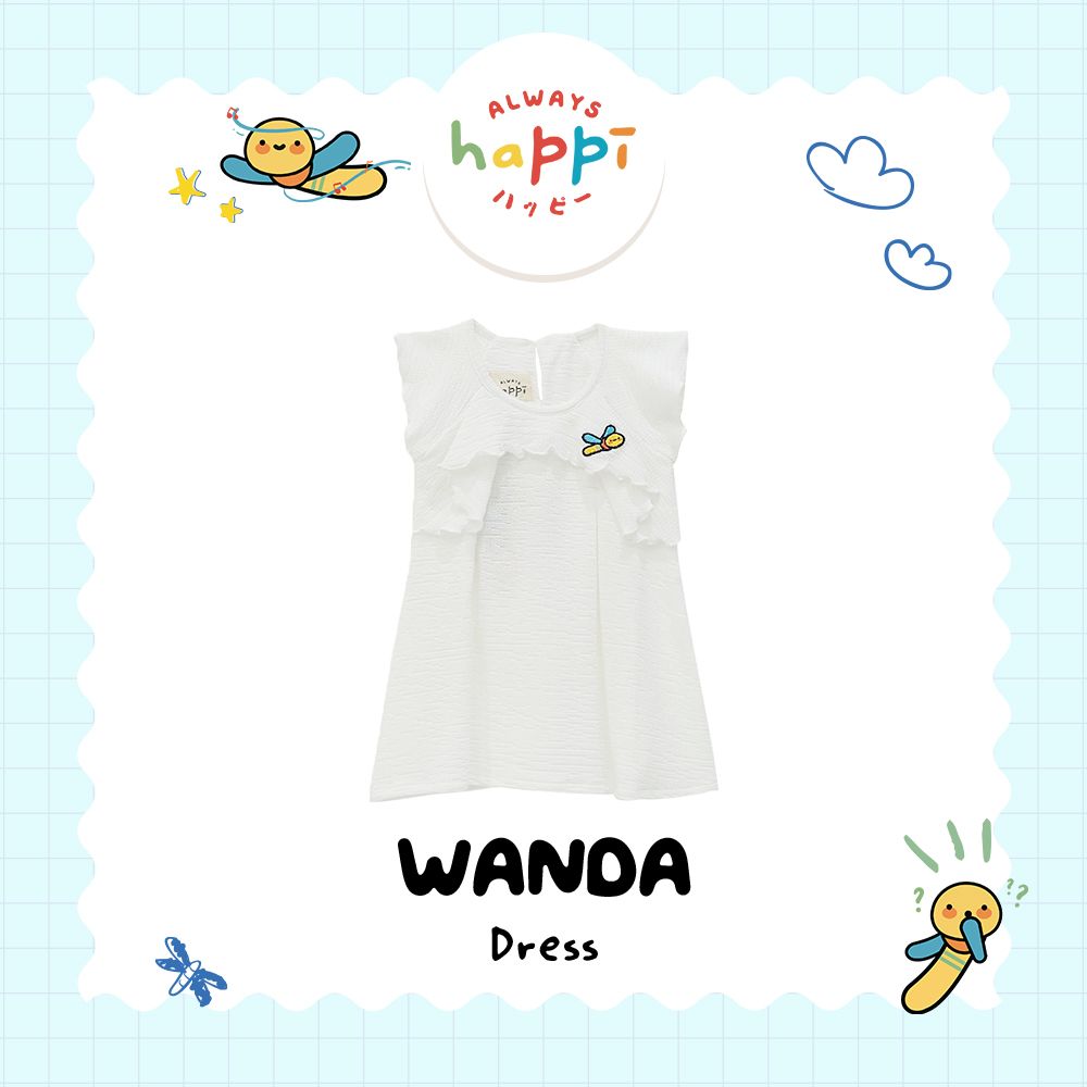 Always Happi Wanda Dress Broken White BABY - AH14 - 12-18 months - 1