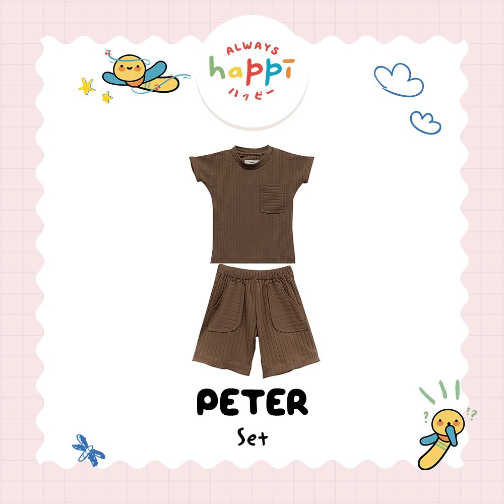 Always Happi Peter Set Brown BABY - AH11 - 9-12 months - 1