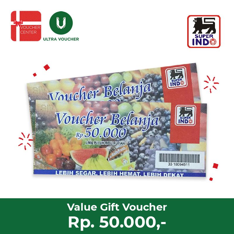 Ultra Voucher Superindo Voucher Fisik Rp. 50.000 - 1