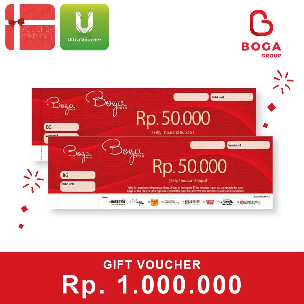 Ultra Voucher BOGA Group Voucher Fisik Rp. 1.000.000 - 1