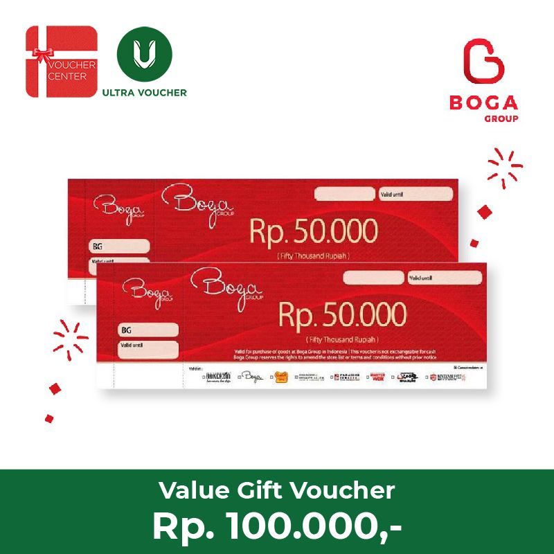 Ultra Voucher BOGA Group Voucher Fisik Rp. 100.000 - 1