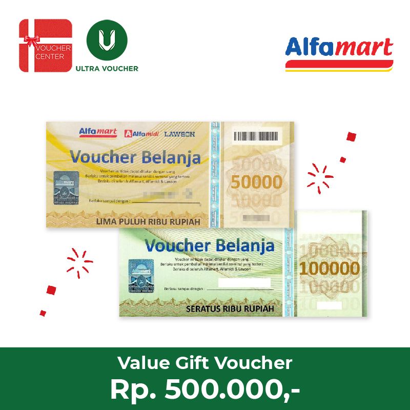 Ultra Voucher Alfamart Voucher Fisik Rp. 500.000 - 1