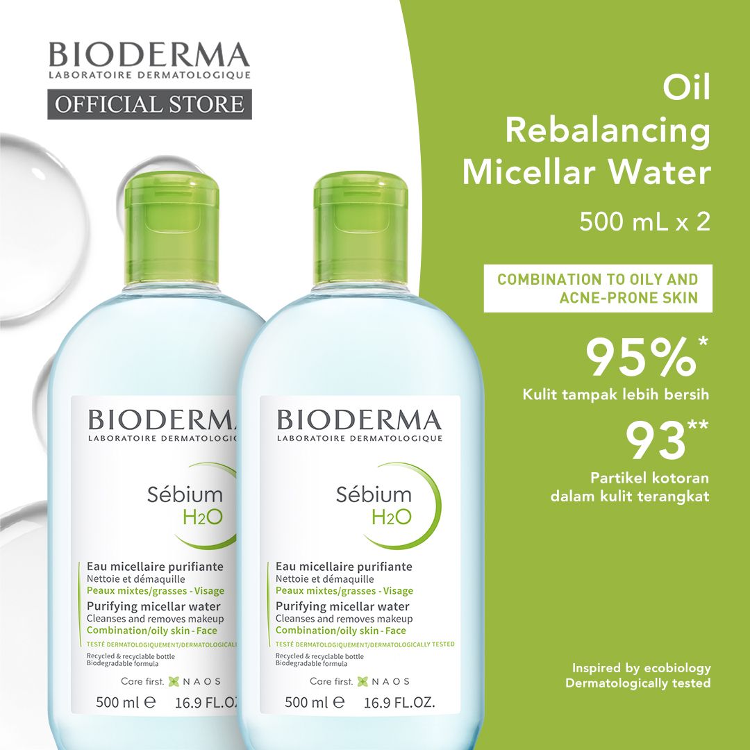 Bioderma Sebium H2O 500 ml Twin Pack - 1
