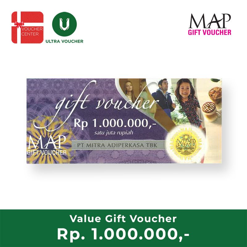 Ultra Voucher Voucher MAP Fisik Rp. 1.000.000 - 1