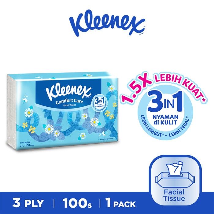 Kleenex Facial Tissue Comfort Care 3 Ply 100s - 1