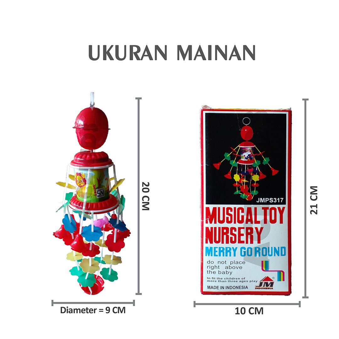 Acekids Mainan Anak Bayi Merry Go Round Krincingan Musik Baby - PS 317 - 3