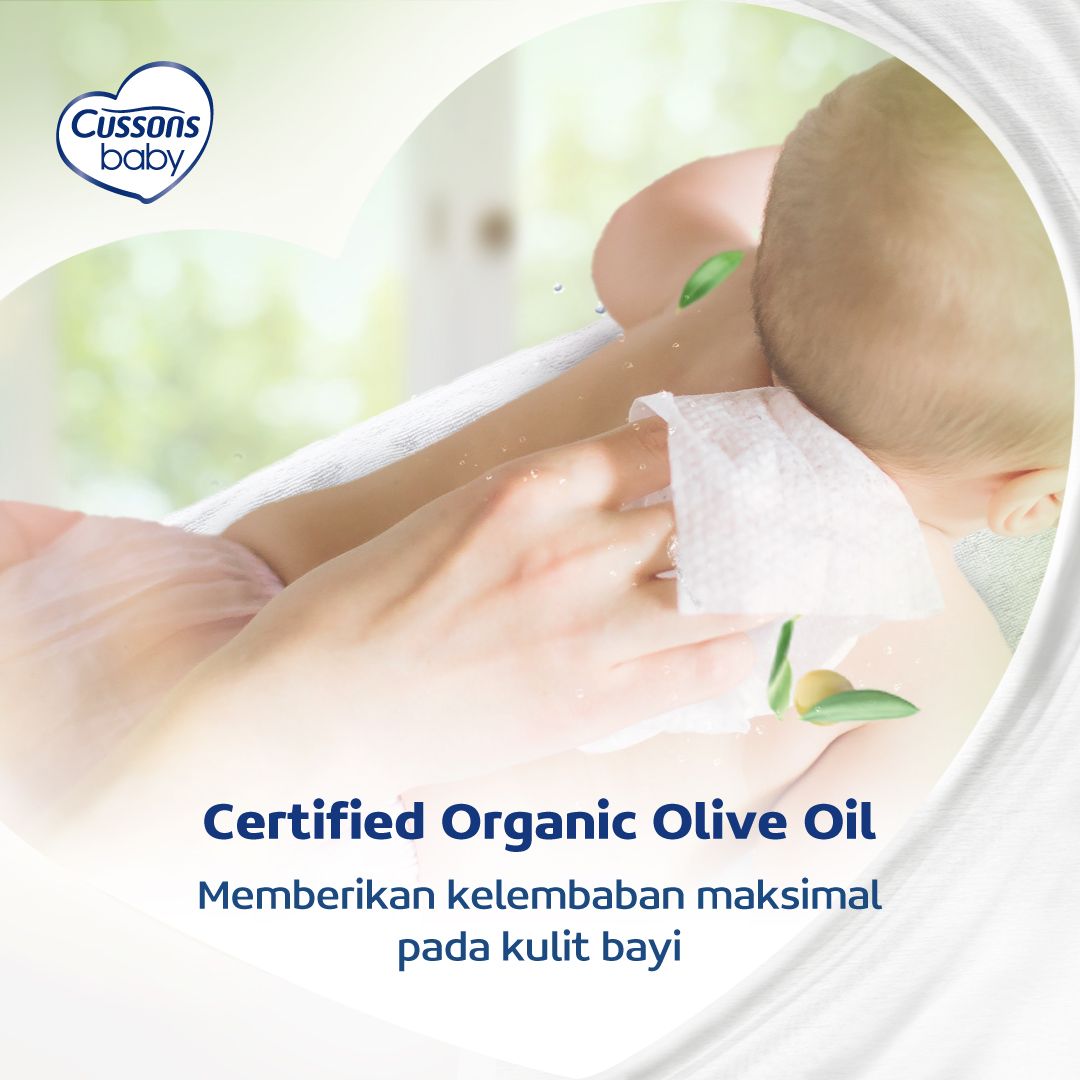 Cussons Baby Wipes Newborn Sensitive -Tisu Basah Bayi-Ganti Popok 45'sX2 - 4