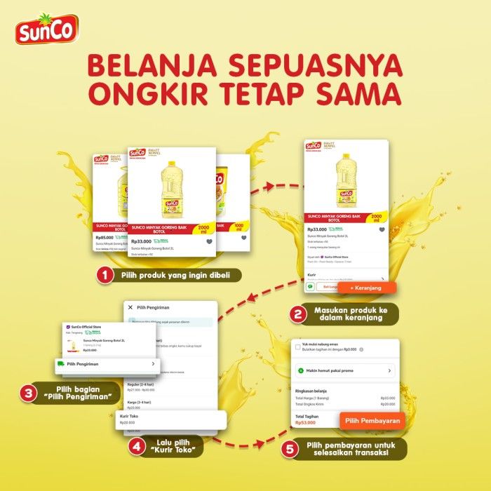 Sunco Refill 2L Twinpack - Free Gula 1kg - 2