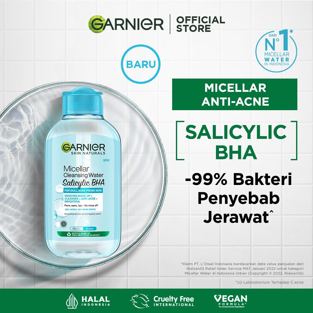 Garnier Micellar Water Salicylic Blue 125ml - 1