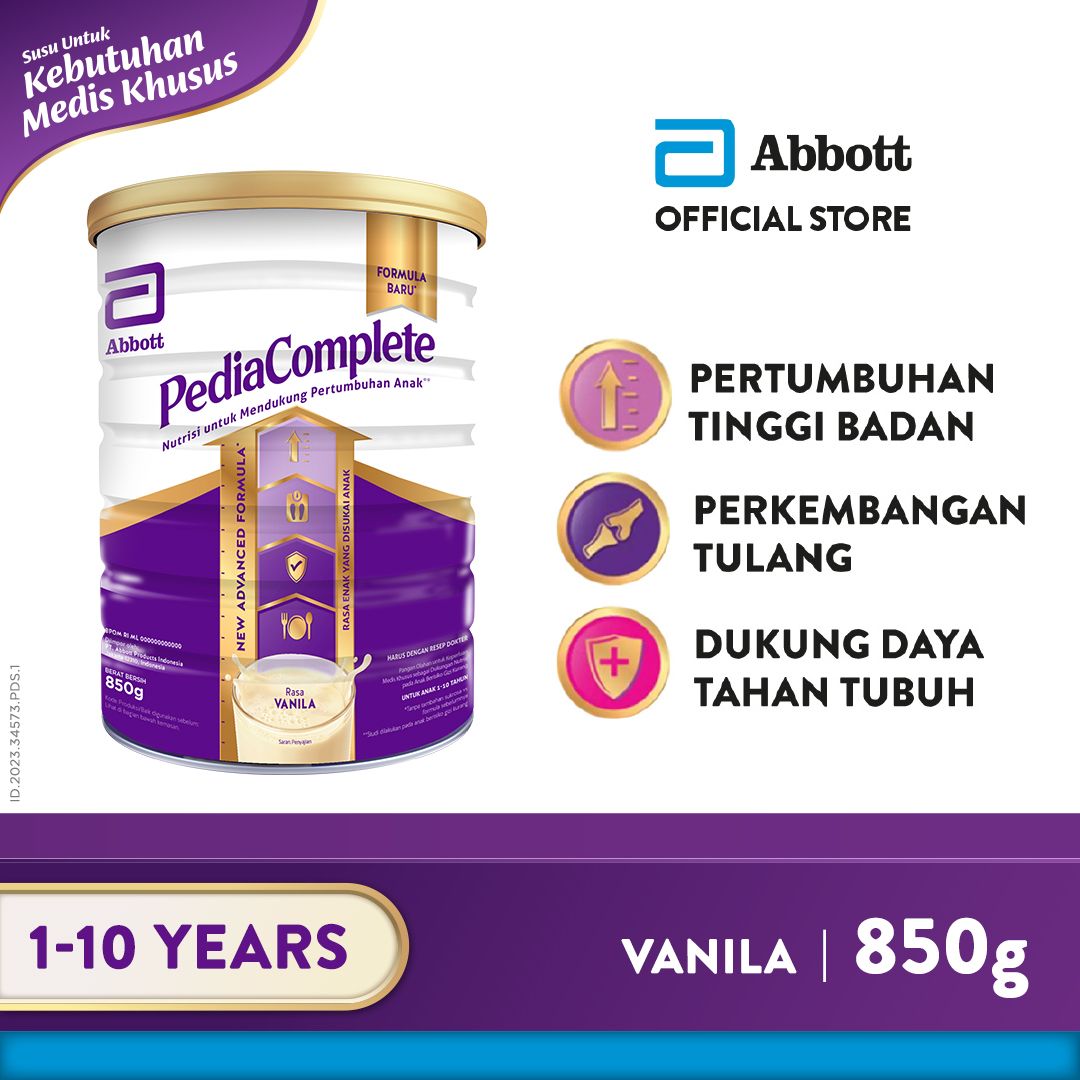 Pediasure Compelete Vanila 850 g (1-10th) - Susu Pertumbuhan Anak - 1