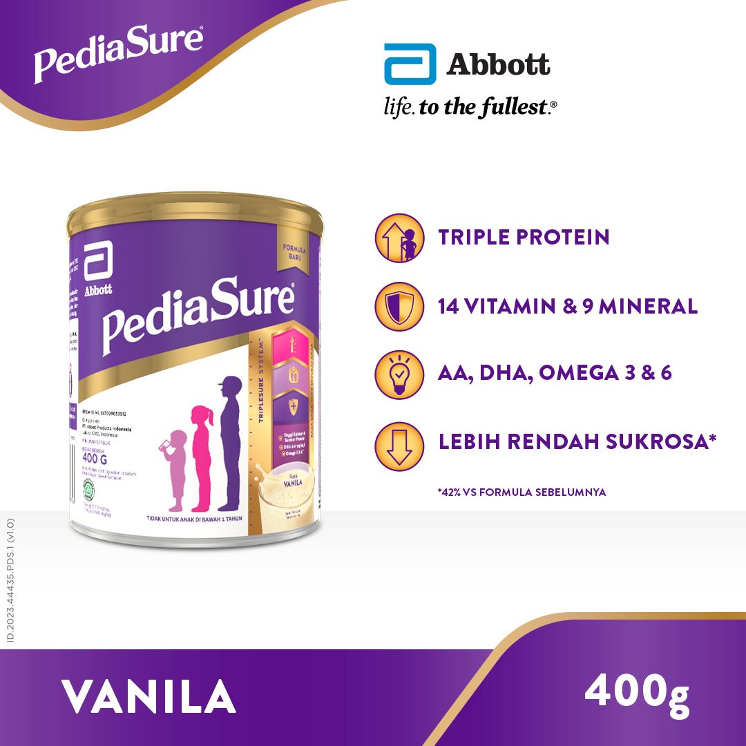 PediaSure Vanila 400 g (1-10th) - Nutrisi Pertumbuhan - 1