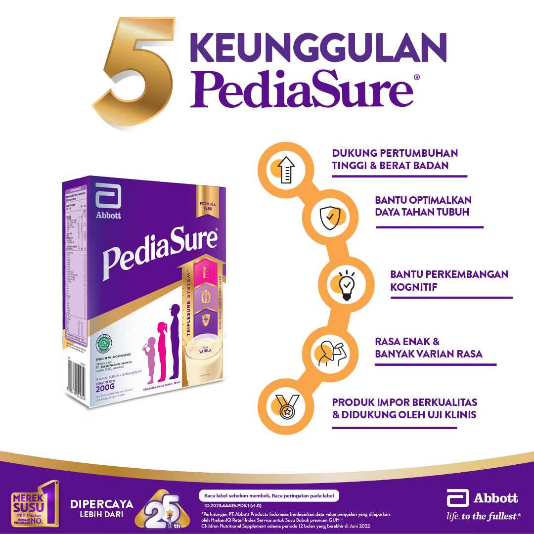 PediaSure Vanila 200 g (1-10th) - Nutrisi Pertumbuhan - 2