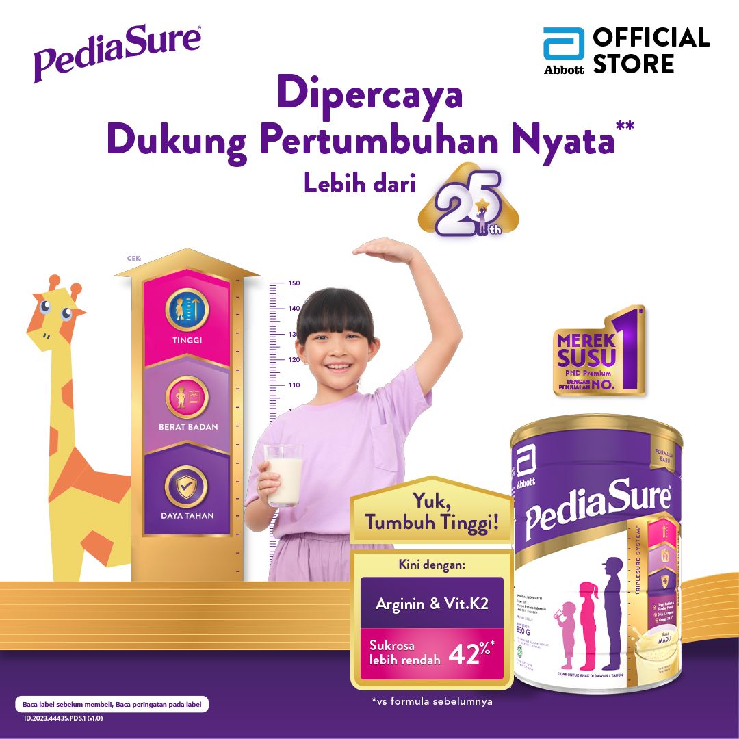 PediaSure Madu 850 g (1-10th) - Nutrisi Pertumbuhan - 5 pcs - 3