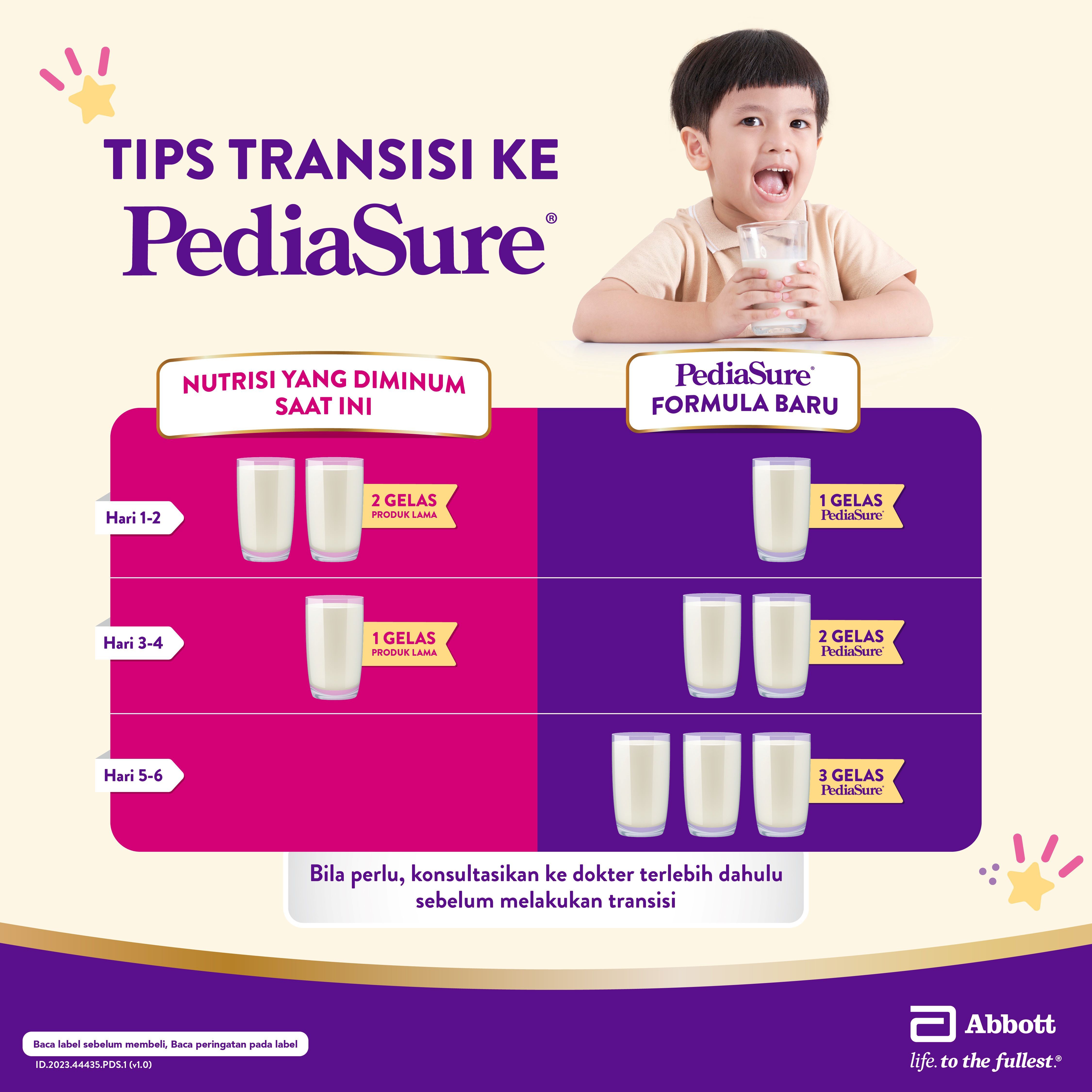 PediaSure Madu 850 g (1-10th) - Nutrisi Pertumbuhan - 5 pcs - 5